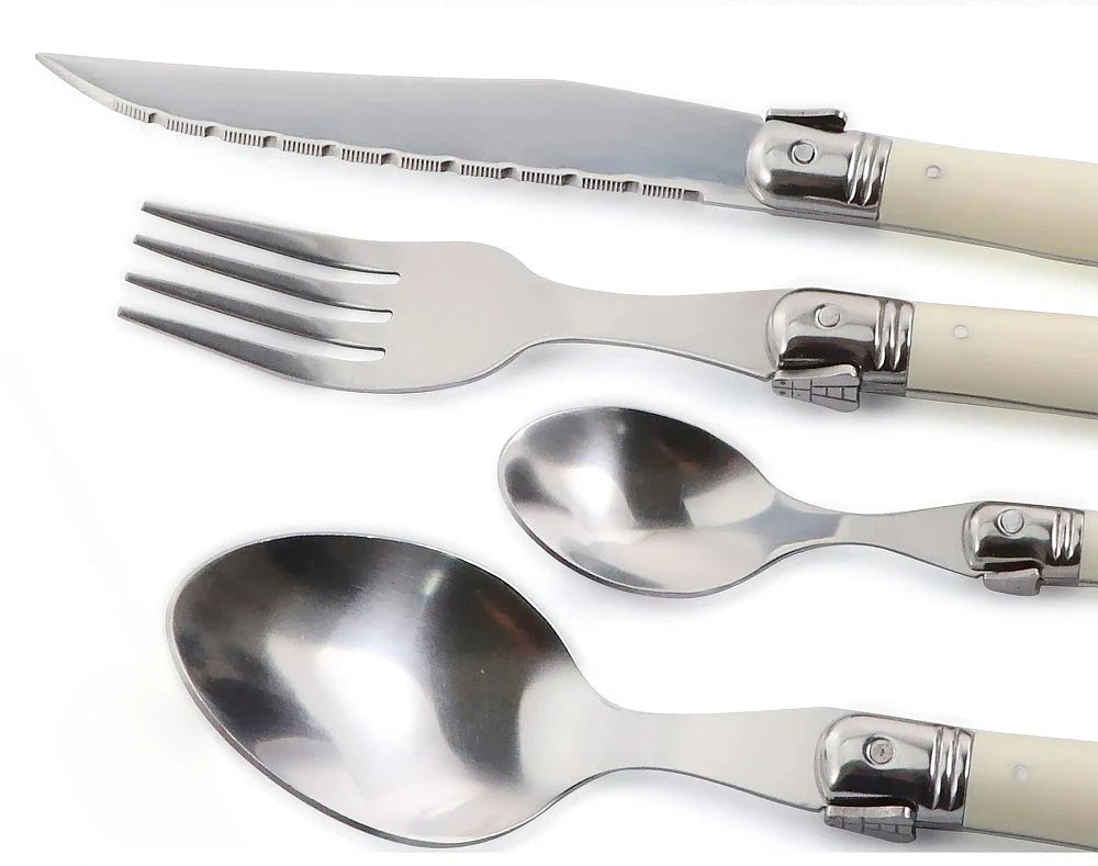 Hommfer – Set de Couverts Ivoire en Acier Inoxydable - Hommfer