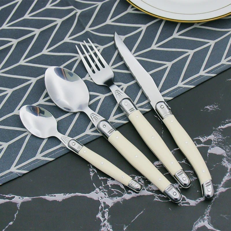 Hommfer – Set de Couverts Ivoire en Acier Inoxydable - Hommfer