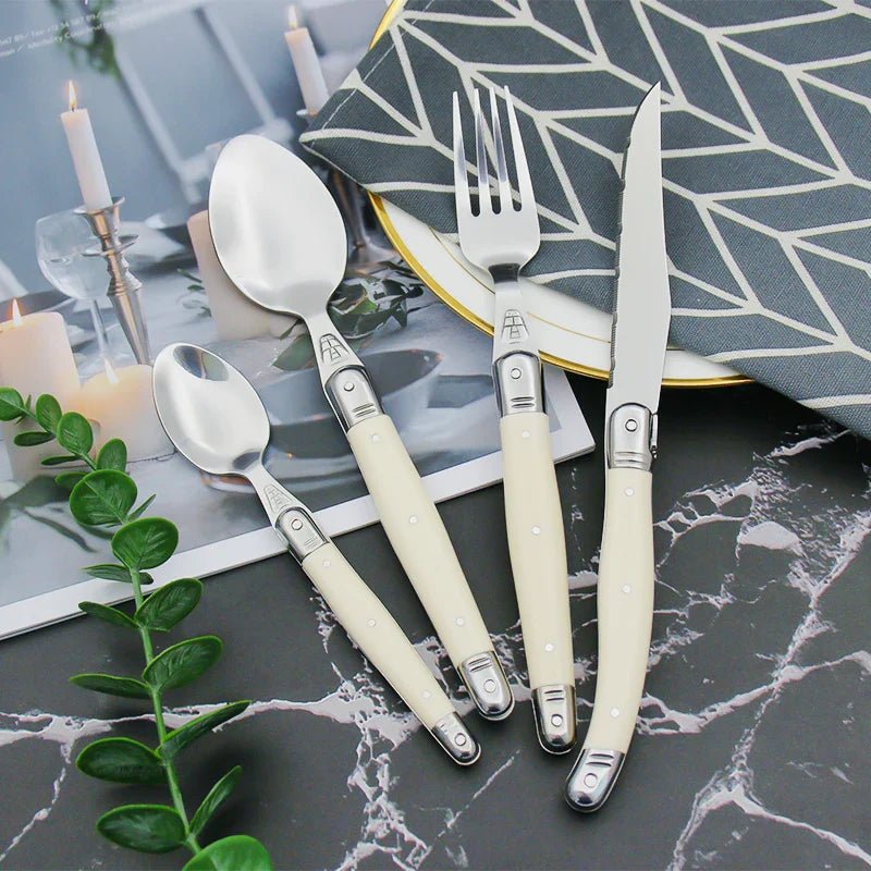 Hommfer – Set de Couverts Ivoire en Acier Inoxydable - Hommfer