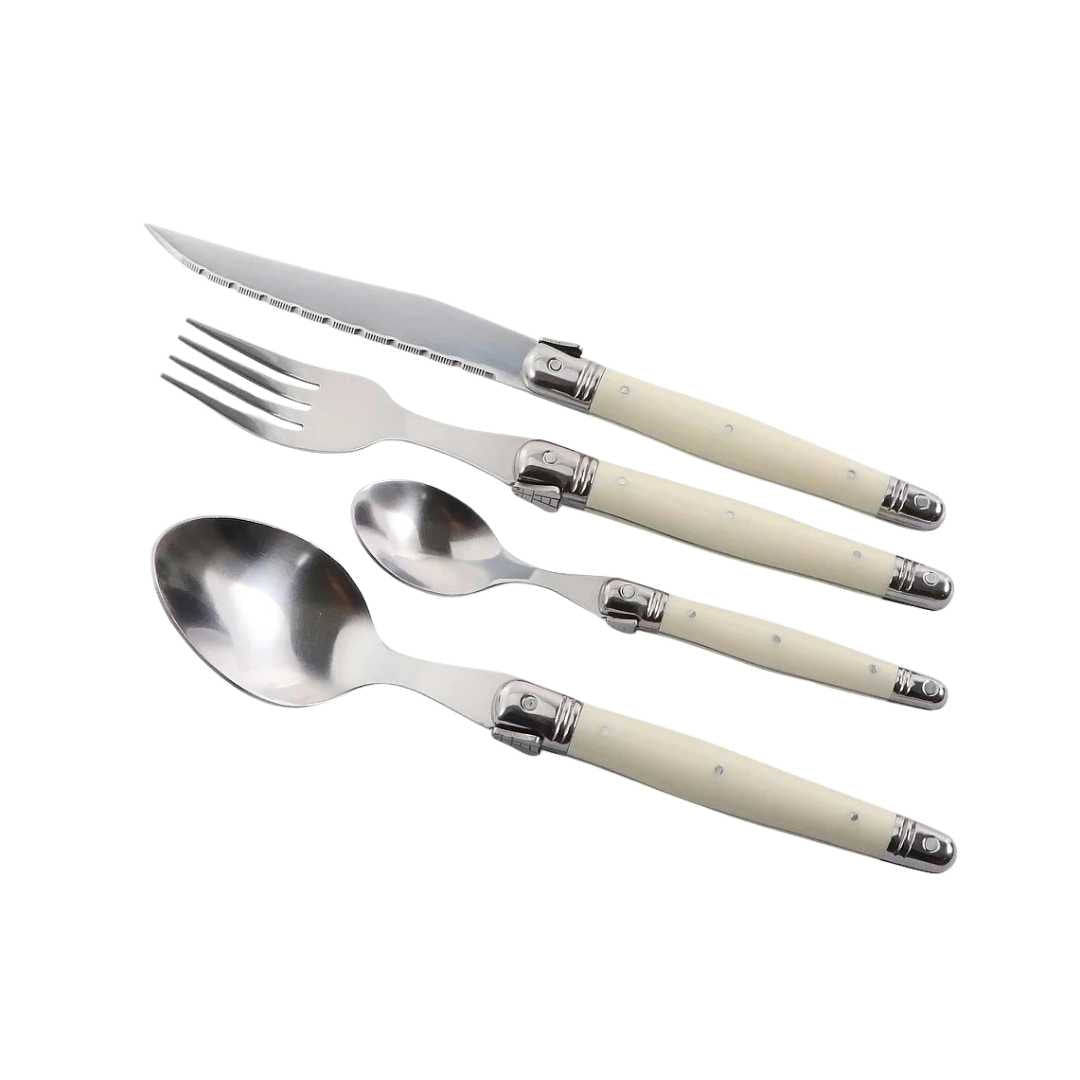 Hommfer – Set de Couverts Ivoire en Acier Inoxydable - Hommfer