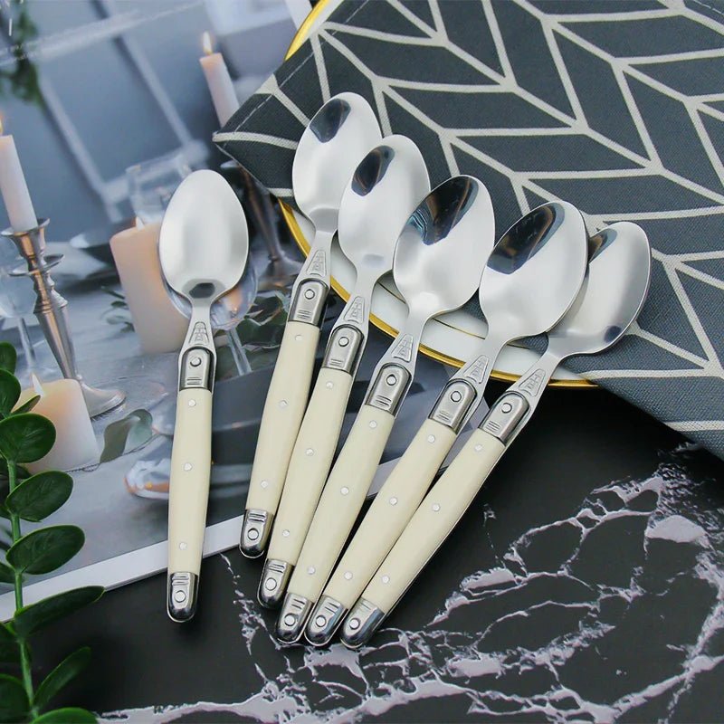 Hommfer – Set de Couverts Ivoire en Acier Inoxydable - Hommfer