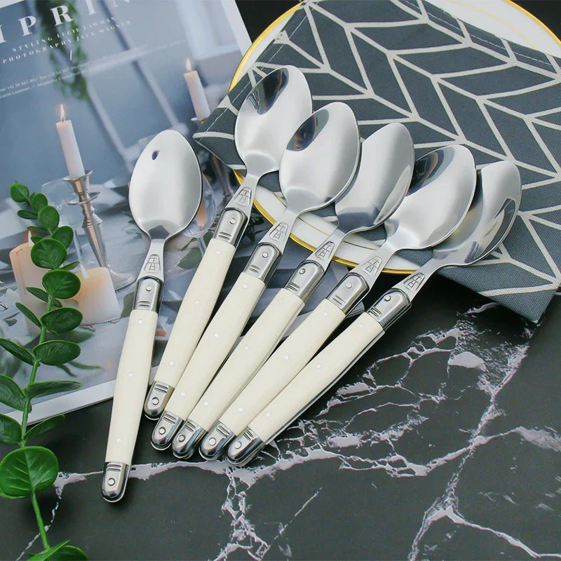 Hommfer – Set de Couverts Ivoire en Acier Inoxydable - Hommfer