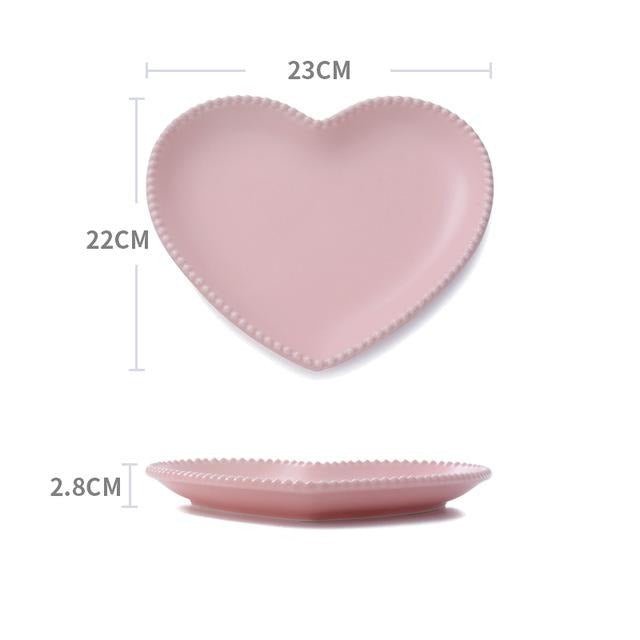 Hommfer - Set de petit - déjeuner en porcelaine pour des matins romantiques - Hommfer
