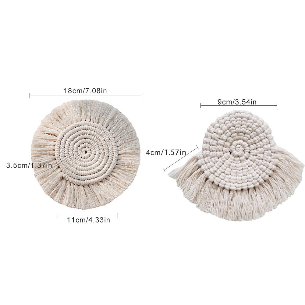 Hommfer - Sous - verres en macramé tissé à la main - Hommfer
