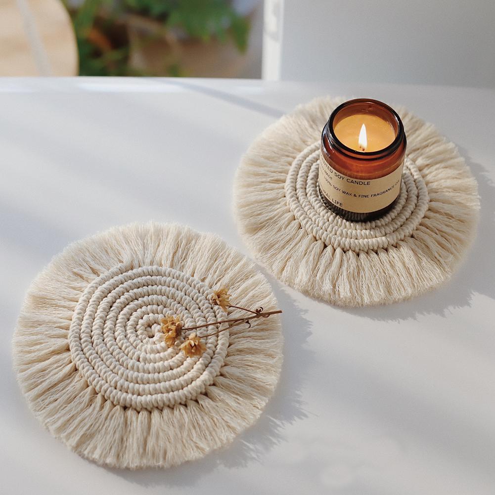 Hommfer - Sous - verres en macramé tissé à la main - Hommfer