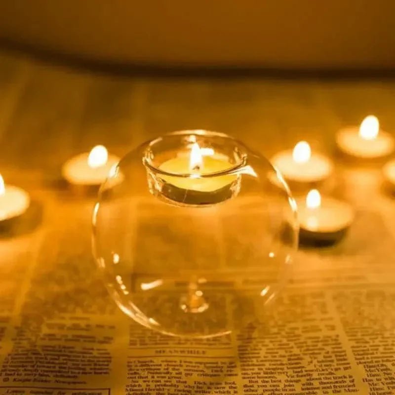 Hommfer – Support de Bougie en Verre Élégant et Chic - Hommfer