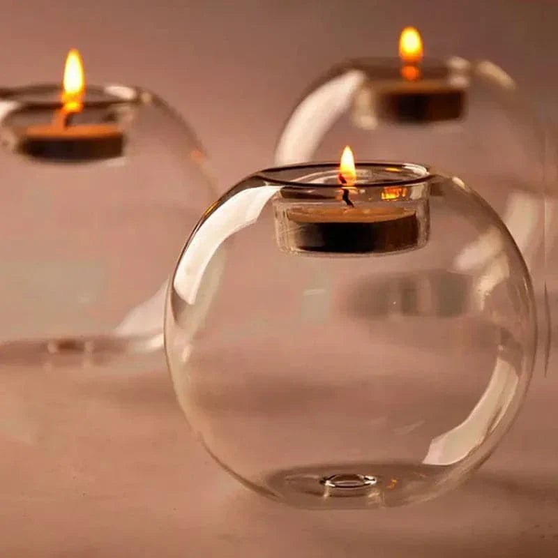 Hommfer – Support de Bougie en Verre Élégant et Chic - Hommfer