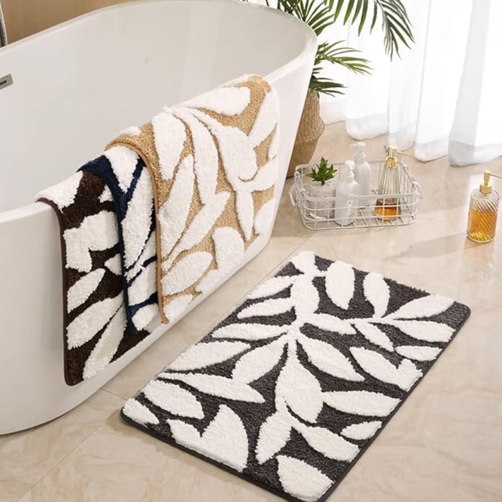 Hommfer - Tapis de bain à motif de feuilles - Hommfer
