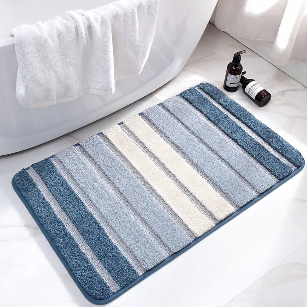 Hommfer - Tapis de bain absorbant | Rayé clair - Hommfer
