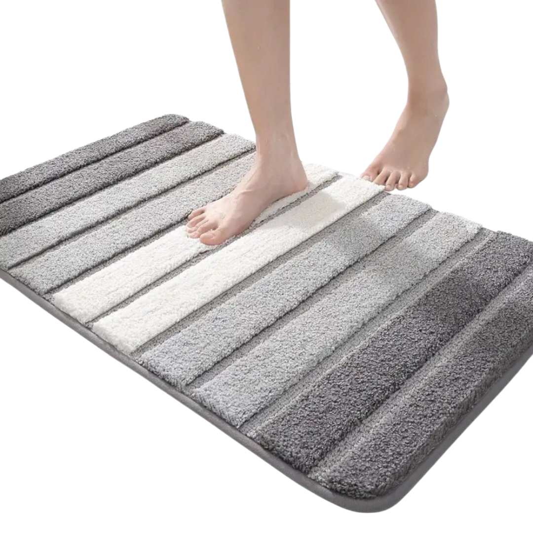 Hommfer - Tapis de bain absorbant | Rayé clair - Hommfer