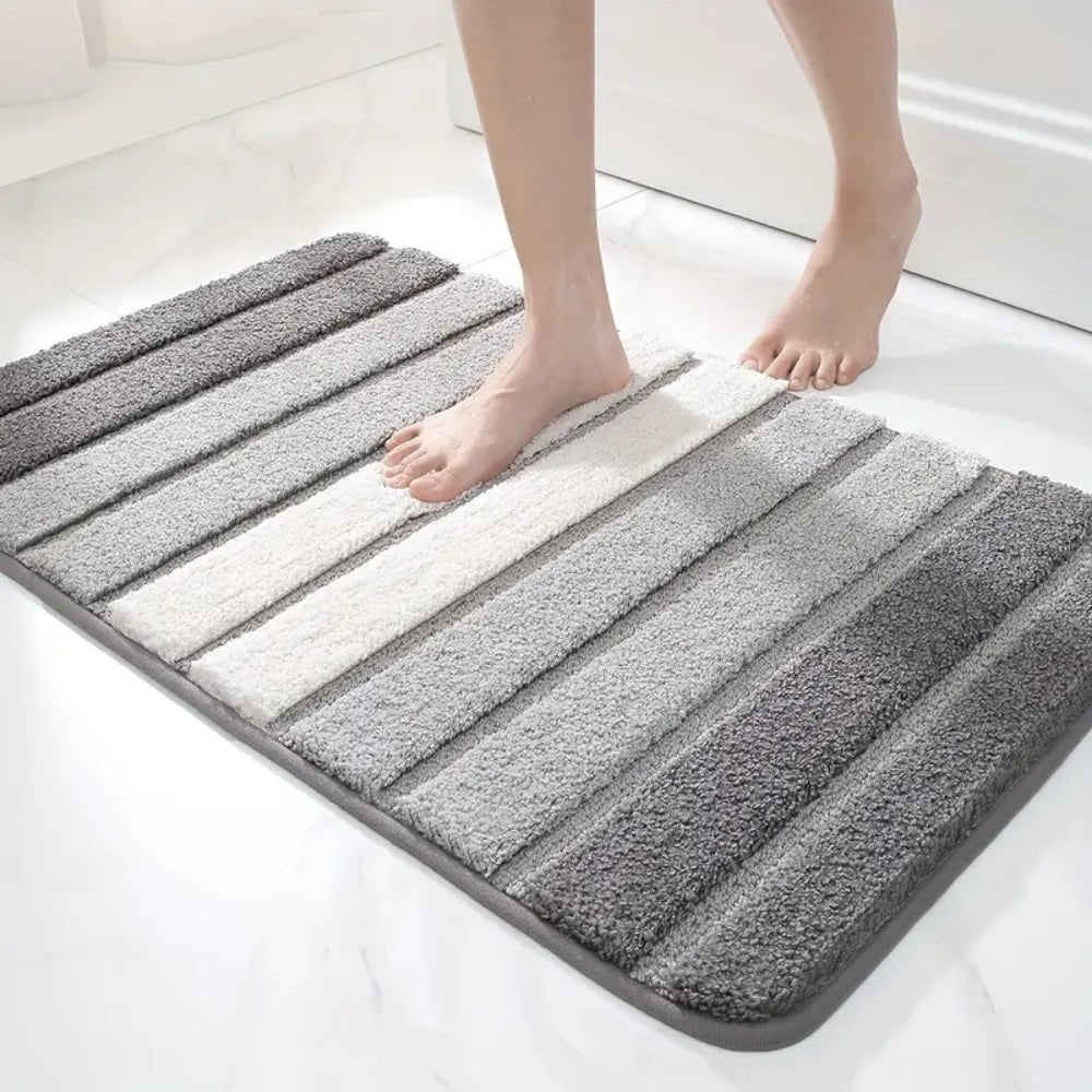 Hommfer - Tapis de bain absorbant | Rayé clair - Hommfer