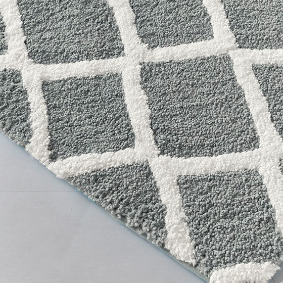 Hommfer – Tapis de bain réversible à poils longs pour la salle de bain - Hommfer