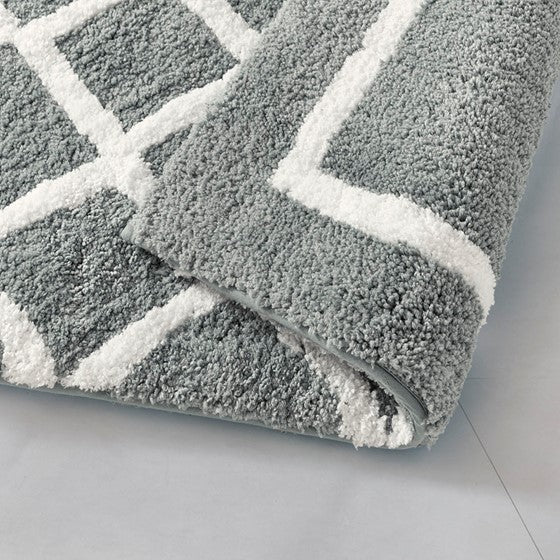 Hommfer – Tapis de bain réversible à poils longs pour la salle de bain - Hommfer