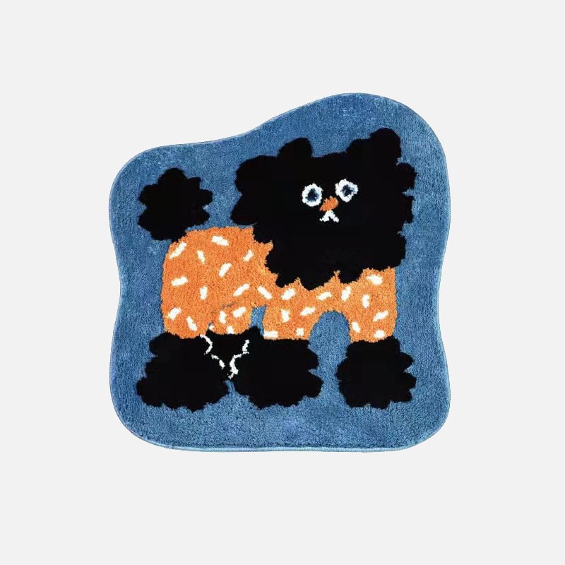 Hommfer - Tapis de Bain Tufté Antidérapant Chien Cartoon pour la Salle de Bain - Hommfer