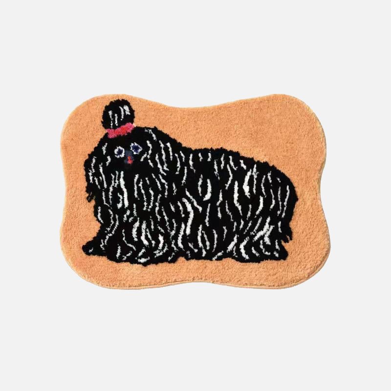 Hommfer - Tapis de Bain Tufté Antidérapant Chien Cartoon pour la Salle de Bain - Hommfer