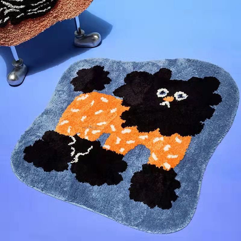 Hommfer - Tapis de Bain Tufté Antidérapant Chien Cartoon pour la Salle de Bain - Hommfer