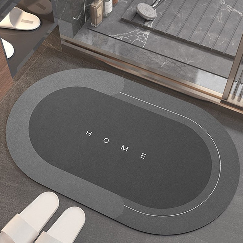 Hommfer - Tapis de bain ultra-absorbant à séchage rapide avec rembourrage en mousse - Hommfer