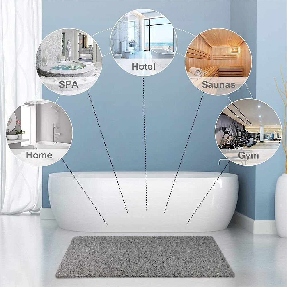 Hommfer – Tapis de Douche Antidérapant en Velours Doux - Hommfer