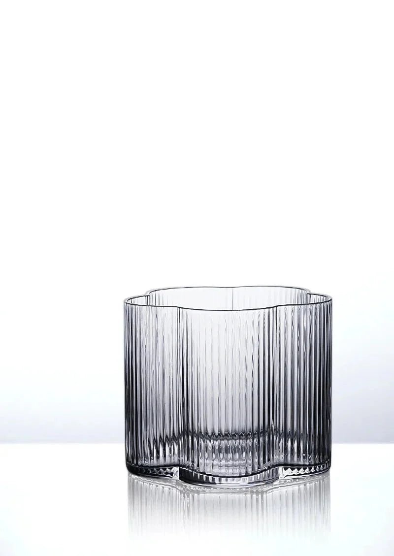 Hommfer – Tasse Fleurie en Verre avec Bord Doré et Carafe - Hommfer