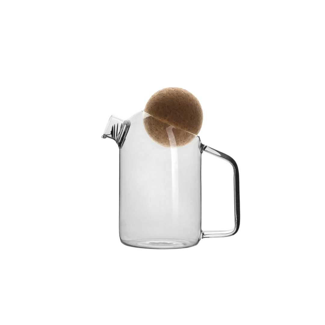 Hommfer – Théière en Verre avec Couvercle en Liège - Hommfer