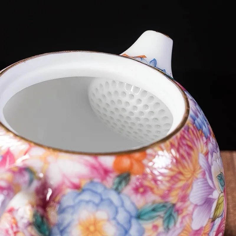 Hommfer – Théière Zia avec Tasse et Soucoupe Fleurie - Hommfer