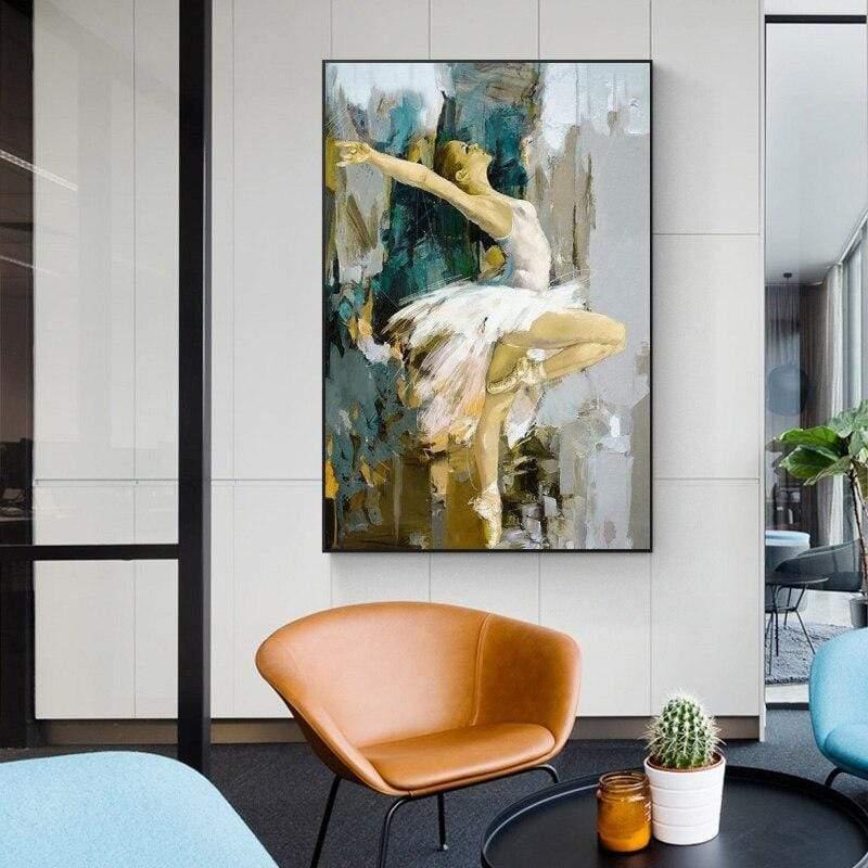 Hommfer – Toile Artistique de Danse Élégante pour le Salon - Hommfer