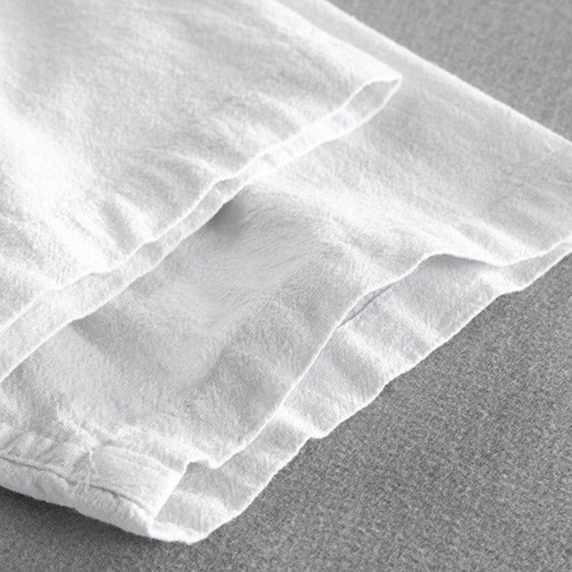 Hommfer - Tono Chemise Homme en Lin et Coton aux Détails Inspirés du Japon pour une Élégance Décontractée et Habillée - Hommfer