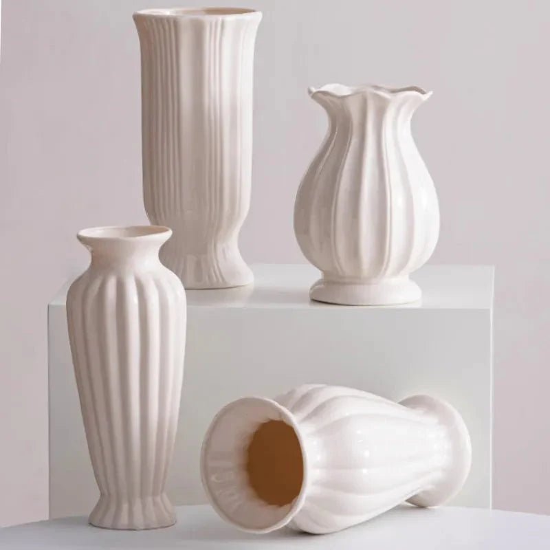 Hommfer - Vase Céramique Blanche Minimaliste - Hommfer