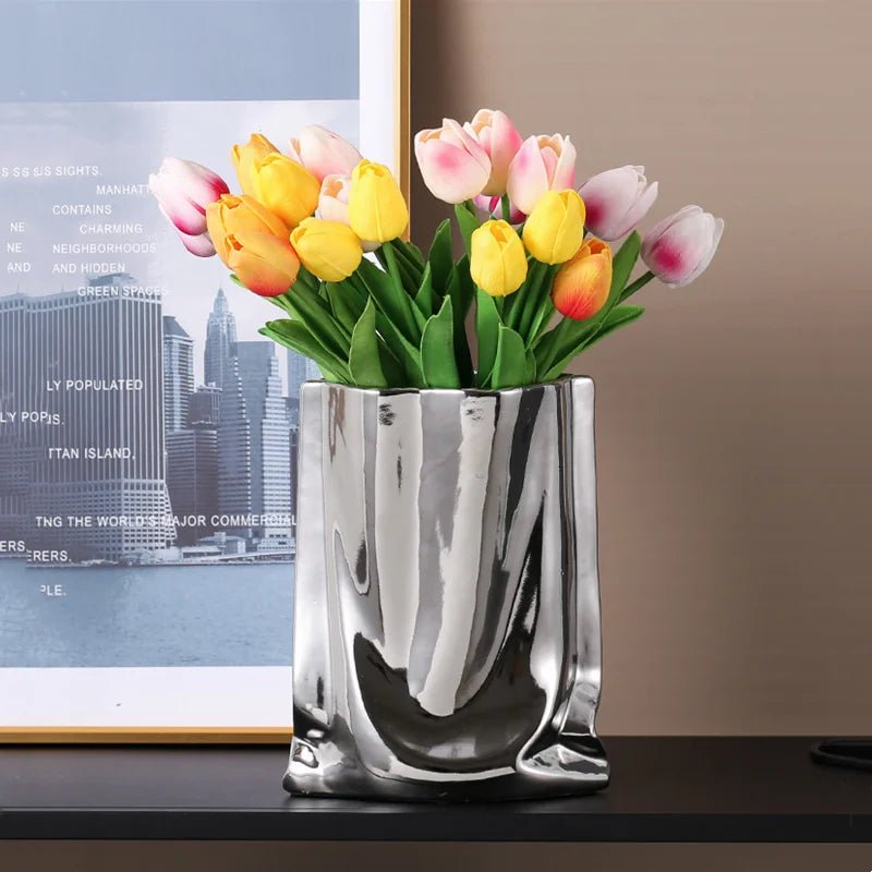 Hommfer – Vase Céramique Ondulé Moderne - Hommfer