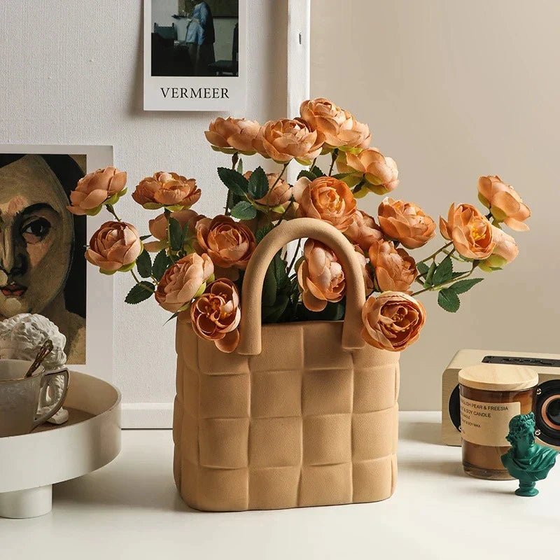 Hommfer - Vase céramique sac à main décor moderne - Hommfer