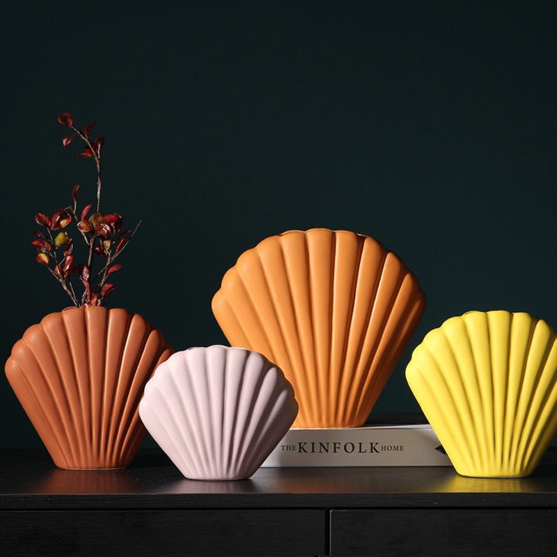 Hommfer – Vase Céramique Style Nordique en Forme de Coquillage - Hommfer