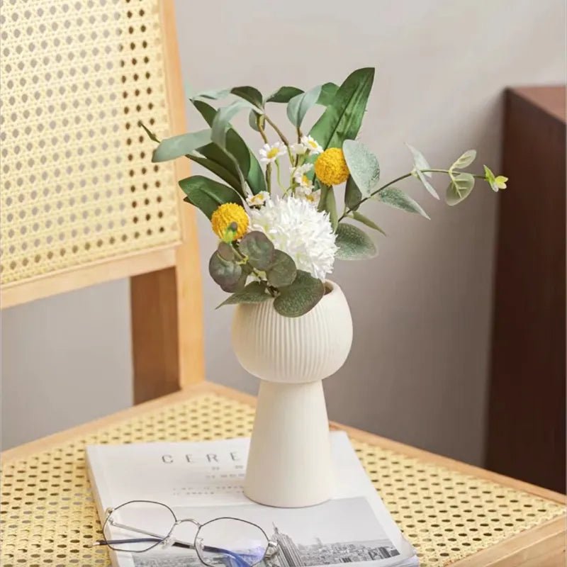 Hommfer - Vase Élégant en céramique crème - Hommfer