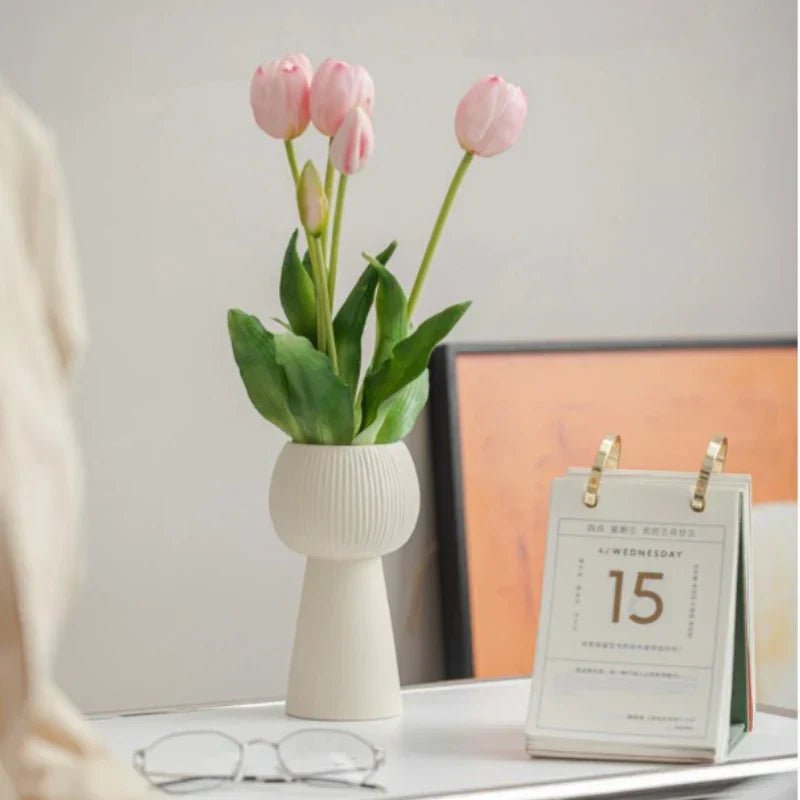 Hommfer - Vase Élégant en céramique crème - Hommfer