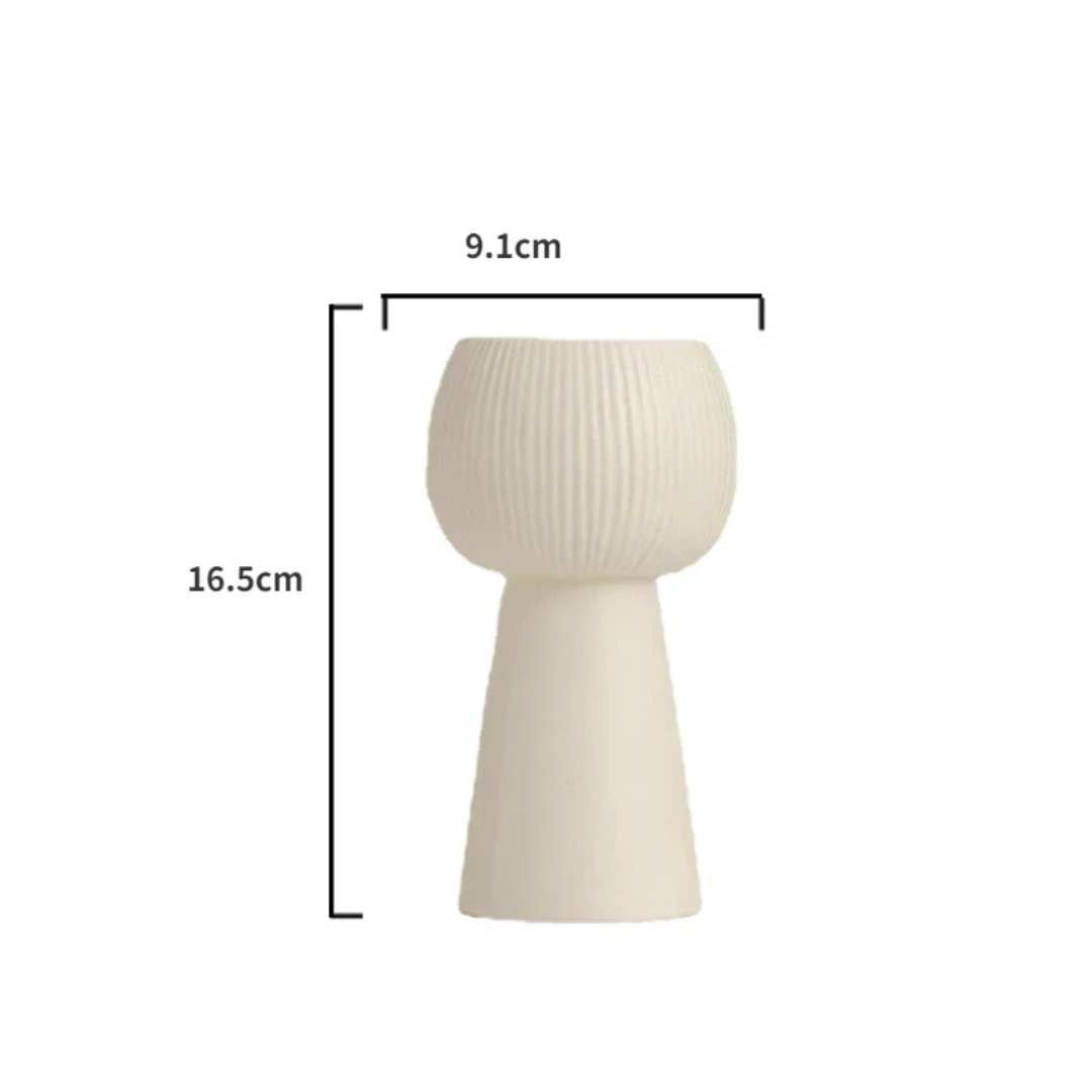 Hommfer - Vase Élégant en céramique crème - Hommfer
