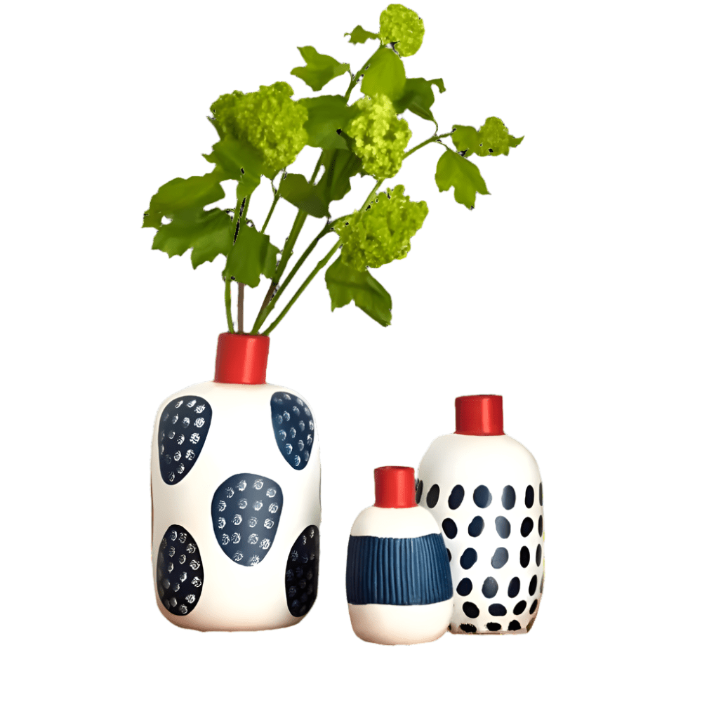 Hommfer – Vase en Céramique à Motifs Graphiques Dotta - Hommfer