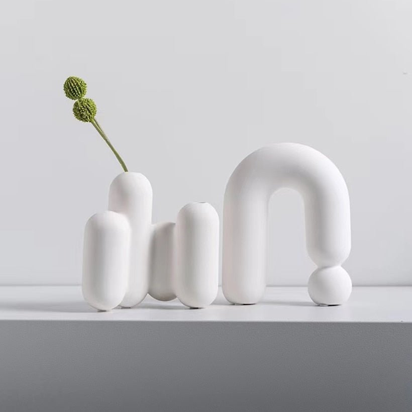 Hommfer - Vase en Porcelaine à Motifs - Hommfer