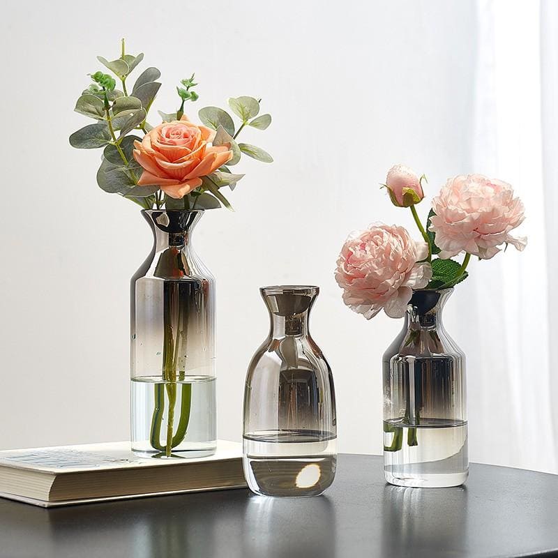 Hommfer – Vase en Verre Bicolore à Reflets Argentés - Hommfer