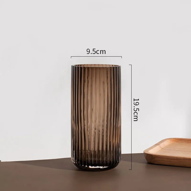 Hommfer - Vase en verre élégant 25 cm - Hommfer