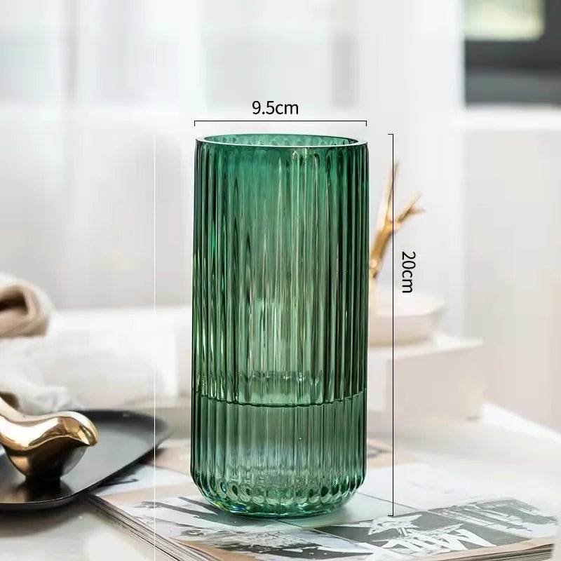 Hommfer - Vase en verre élégant 25 cm - Hommfer