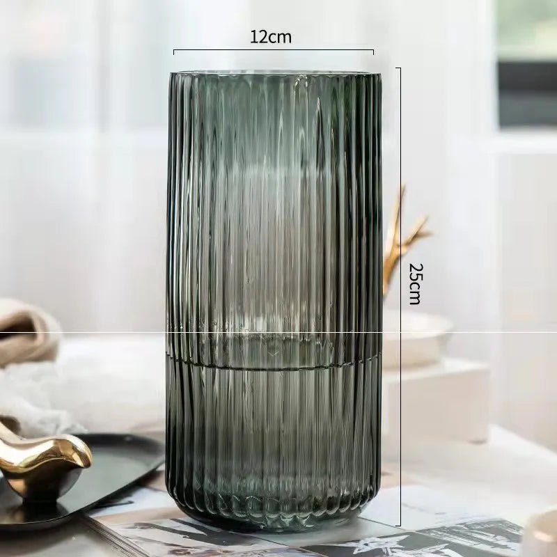 Hommfer - Vase en verre élégant 25 cm - Hommfer