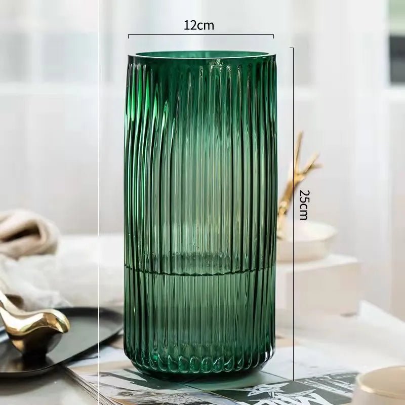 Hommfer - Vase en verre élégant 25 cm - Hommfer