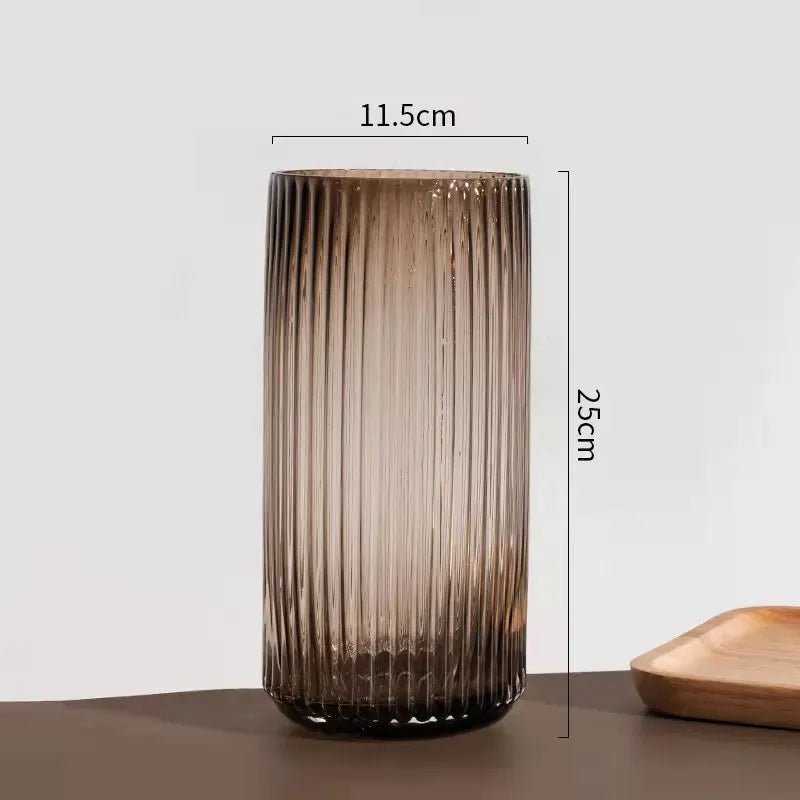 Hommfer - Vase en verre élégant 25 cm - Hommfer