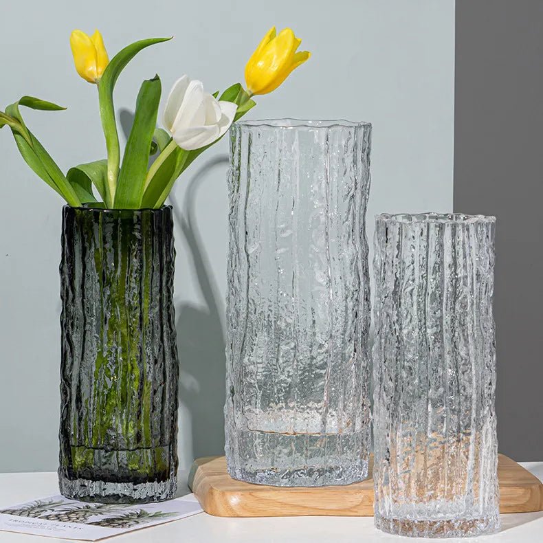 Hommfer - Vase en verre élégant 25 cm - Hommfer