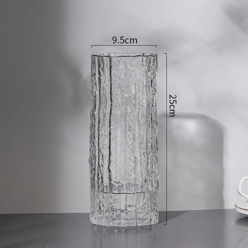 Hommfer - Vase en verre élégant 25 cm - Hommfer