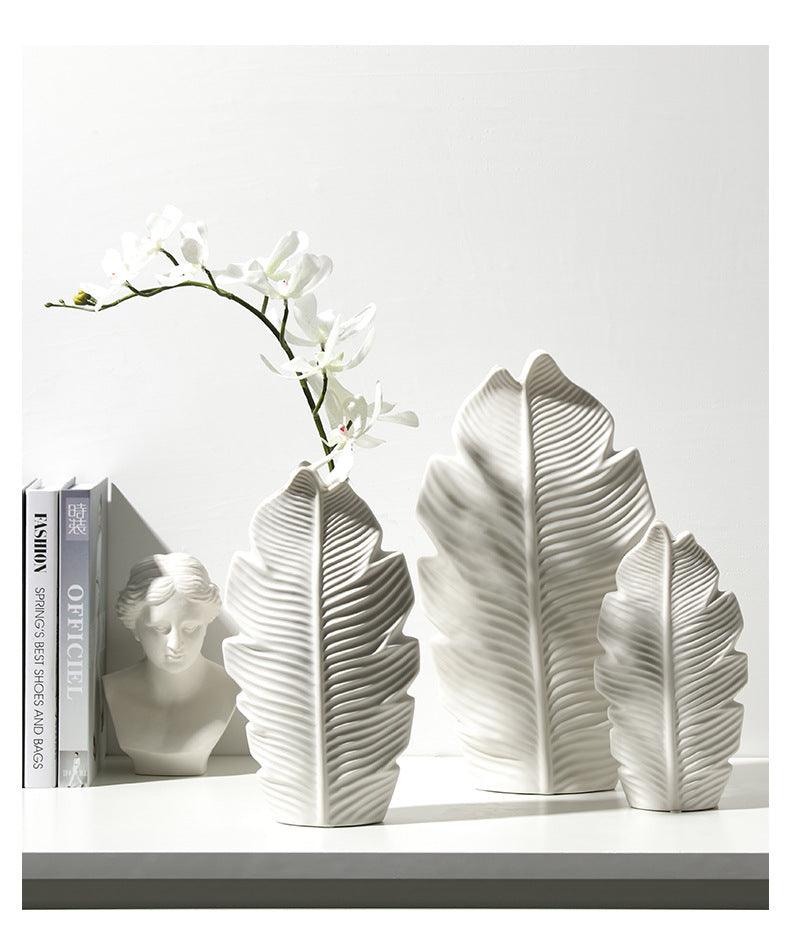 Hommfer – Vase Feuille en Céramique Style Nordique - Hommfer