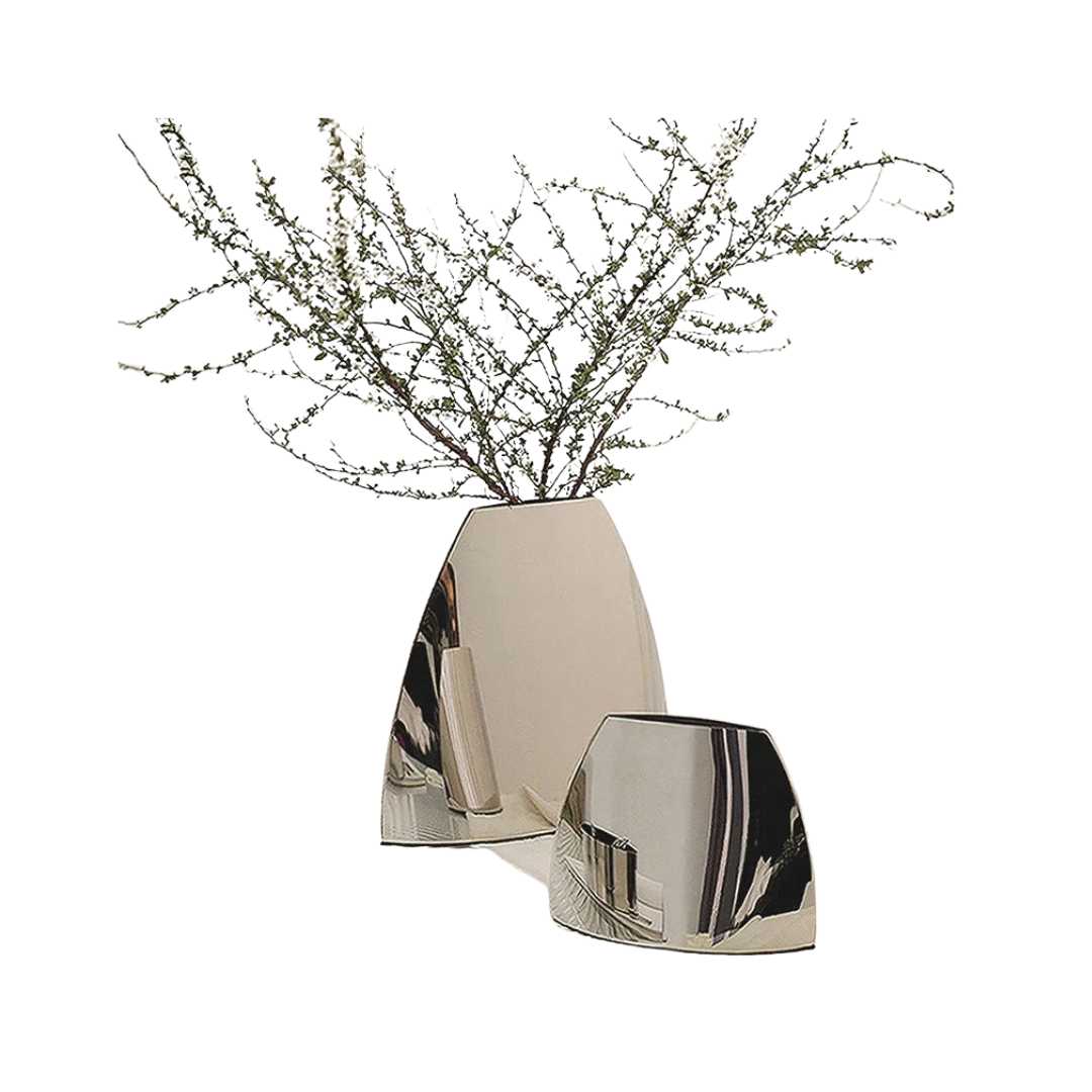 Hommfer – Vase Fleur Métallique Arc Brillant - Hommfer