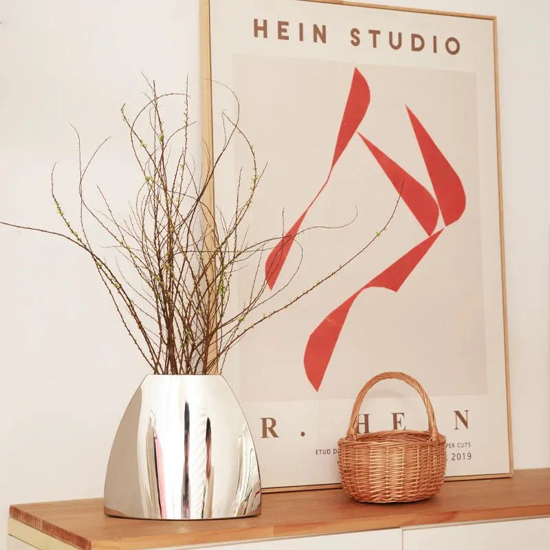 Hommfer – Vase Fleur Métallique Arc Brillant - Hommfer