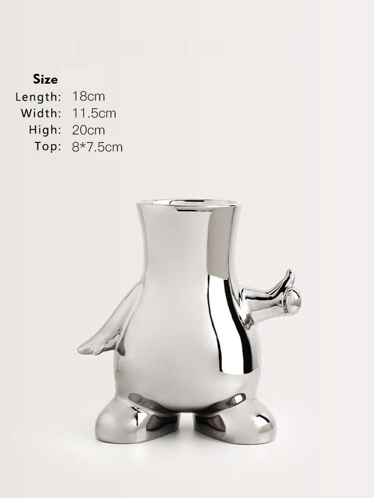 Hommfer – Vase Géométrique en Céramique Monochrome Moderne - Hommfer