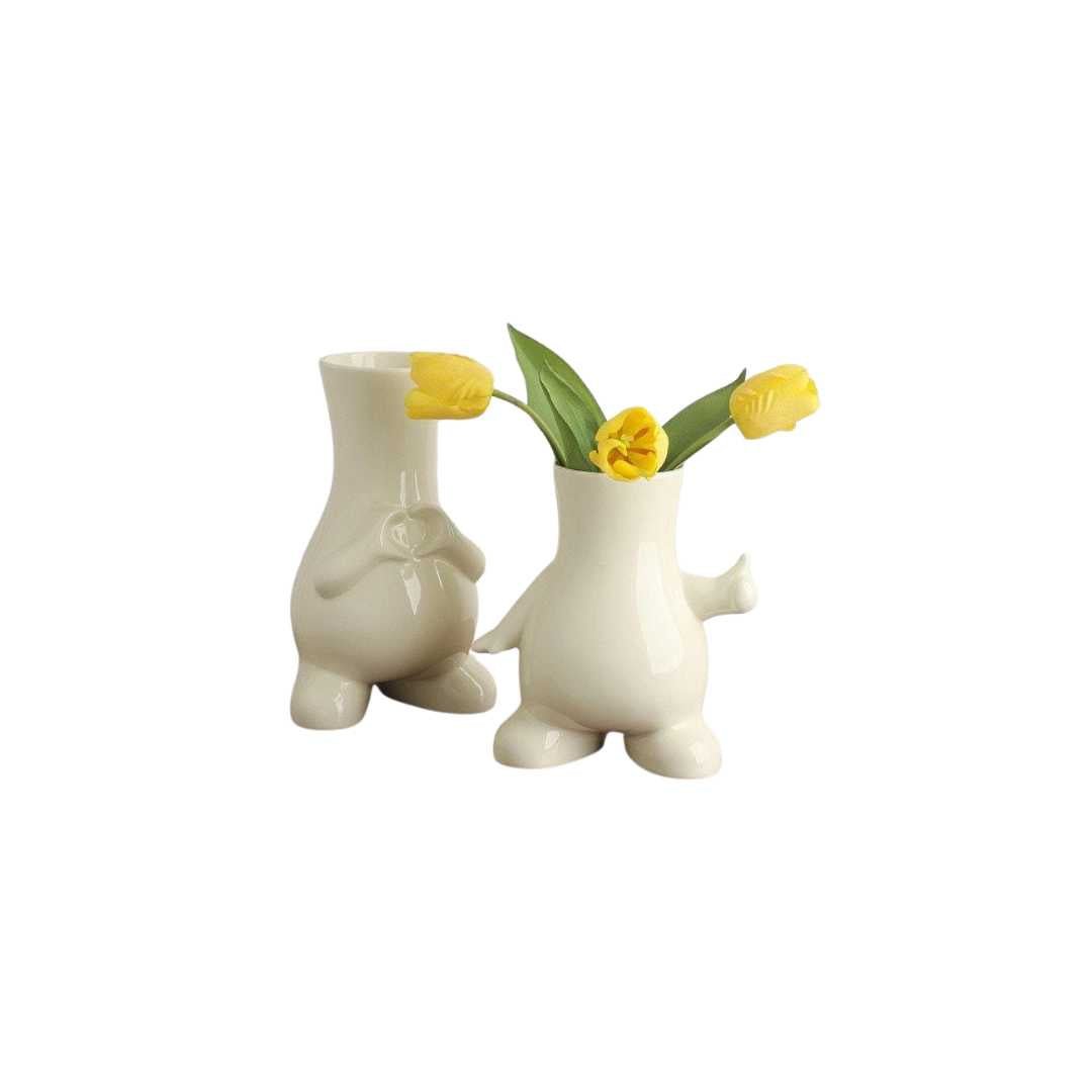 Hommfer – Vase Géométrique en Céramique Monochrome Moderne - Hommfer