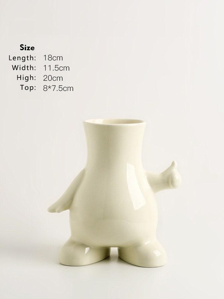 Hommfer – Vase Géométrique en Céramique Monochrome Moderne - Hommfer